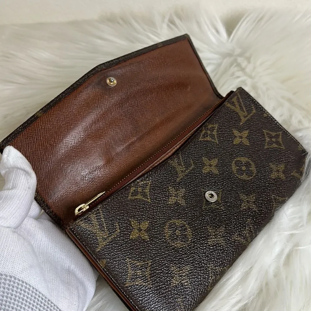 💯Authentic Louis Vuitton Monogram Long Wallet 🍀